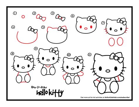 hello kitty easy to draw|how to draw a cute kitten.